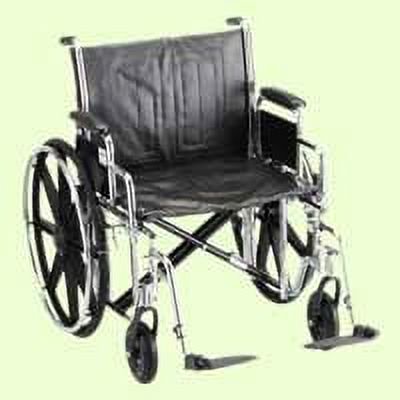 Nova MedicalProducts Healthcare 24" Steel Wheelchair Detachable Full Arm and Elevating Leg Rests