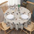 thumbnail image 3 of Cute Cartoon Dachshund Round Tablecloth 60"x60",Wrinkle Wipeable Table Cloth for Kitchen Dining Room Picnic Patio Party, 3 of 6