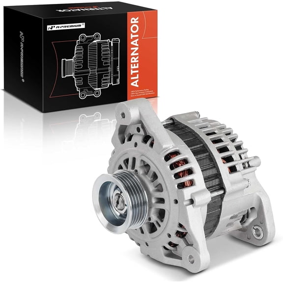 A-Premium Alternator Compatible with Nissan Frontier 1999-2002, Xterra 2000-2002, 3.3L, 12V 80A 5-Groove Pulley Clockwise, Replace# 23100-4S100, 2310M-4S100RW
