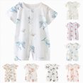 thumbnail image 4 of kpoplk Newborn Infant Baby Boy Fishing Outfit First Birthday Clothes Pure Cotton Summer Short Sleeve Romper Jumpsuit Size 12-18 Months,Watermelon Red, 4 of 4