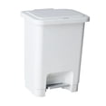 thumbnail image 2 of Un cubo de basura sencillo y versátil con pedal, perfecto para baños, cocinas, Blanco Gris, 2 of 9