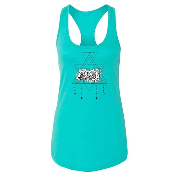 Roses And Figures Racerback Tank Women -Image by Shutterstock, Female Small