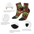 thumbnail image 3 of Goofa Frogs and Mushrooms Pattern Non Slip Socks with Grips for Elderly, Crew Socks Yoga Hospital Socks Cushioned Sole Gripper Socks for Men Women, 3 of 5