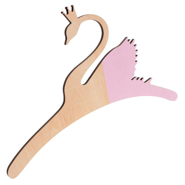 Percha para ropa Forma de cisne Percha de ropa de madera Pantalones Decoración de la habitación Rosado Yuyangstore Colgador de ropa