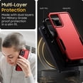 thumbnail image 3 of for Moto G Power 5G 2024 Case, [Shockproof] Military Grade Proof Protection [Dropproof] Rugged Protective Heavy Duty Phone Case Cover for Moto G Power 5G 2024 (Red), 3 of 14