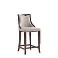 thumbnail image 1 of Manhattan Comfort Tabouret de Bar en Similicuir Gris Clair, 1 of 3