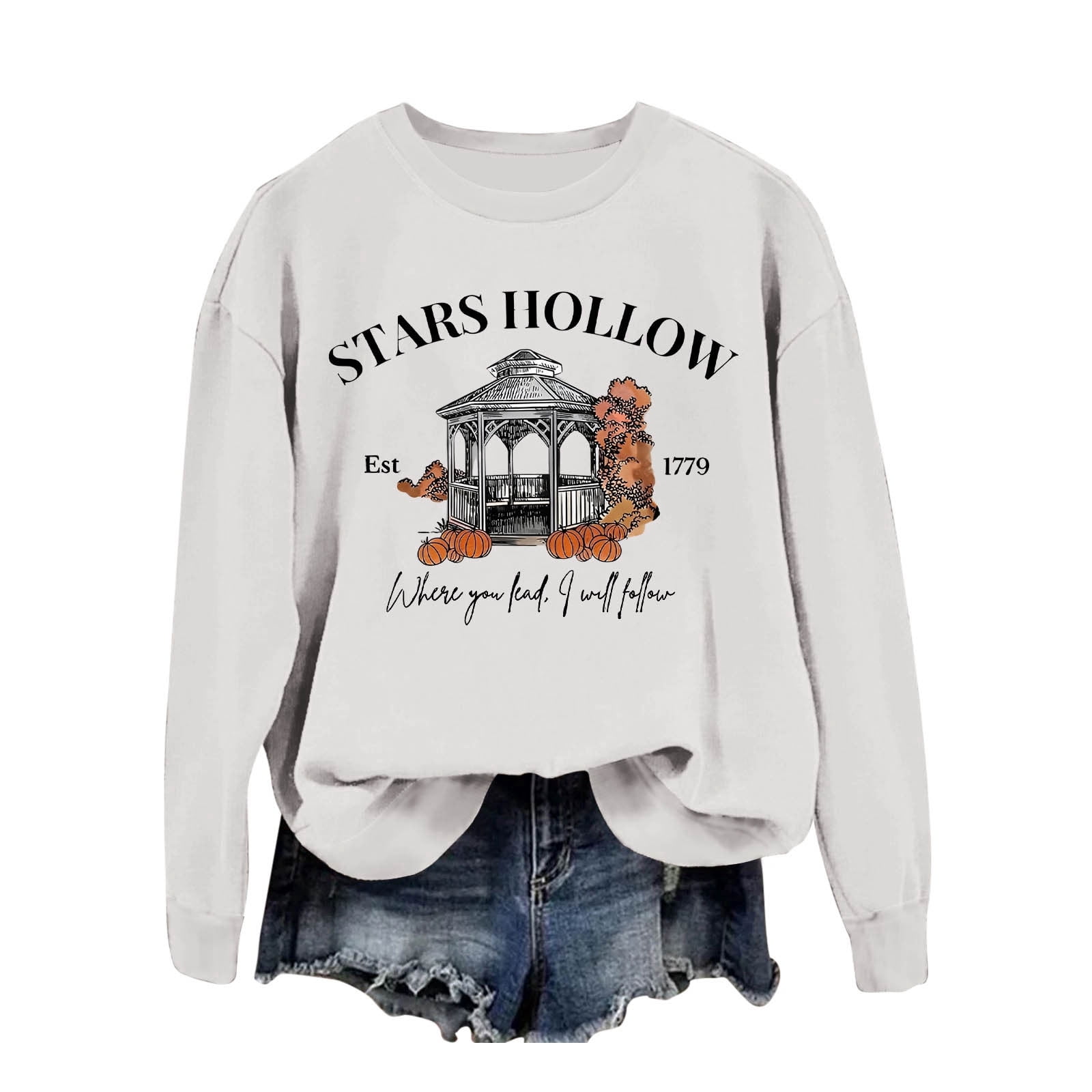 Sweat-shirt Femme Molletonné Confortable - Coupe Oversize, Col Rond, Manches Longues, Imprimé Décontracté - 4