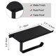thumbnail image 5 of Soporte para papel higiénico, estante para teléfono, montado en la pared, aleación de aluminio, negro mate, 1 pieza, 5 of 7