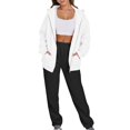 thumbnail image 5 of tarylea Sweatsuits Women 2 Piece Outfit Long Sleeve Full Zipper Hoodie Jackets Cinch Bottom Elastic Waist Joggers Casual Fall Tracksuit, 5 of 8