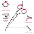 thumbnail image 2 of Kit de tijeras para el cuidado de mascotas FAIGEO Thinning Curved con peine, 2 of 8