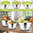 thumbnail image 2 of Walchoice Mixing Bowls with Lid Set of 6, Stainless Steel Metal Nesting Bowls for Cooking, Baking, Preparing, Serving, Size 4.5/3/2.5/1.5/1/0.7 QT - Multi-Color, 2 of 7