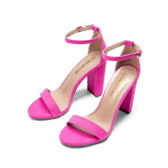 Dream Pairs Women Ankle Strap Open Toe Chunky High Heel Sandals