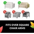 thumbnail image 4 of Sofa Arm Tray Table. Remote Control and Cellphone Organizer Holder, Arm Rest Organizer, Arm Rest Table with Pockets (Dark Brown), 4 of 8