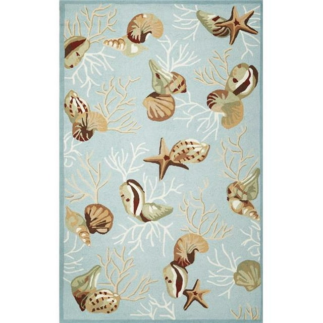 HomeRoots 353392 Tapis Bleu en Polyester 27 x 45 Po