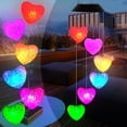 thumbnail image 1 of ShenMo Changing Spirals of Their Solar Powered LED Chime Romantic Garden Outdoor Decor for Patio, R with Hook (Heart), 1 of 5