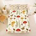 thumbnail image 5 of Homewish Cream Boho Mushrooms Queen Sheets,Butterfly Plant Queen Sheet Sets,4 Pieces,1 Flat Sheet, 1 Fitted Sheet and 2 Pillowcases, 5 of 6