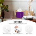 thumbnail image 3 of Tissue Purple Box Cover Holder, Square by Xecao - Leather Decorative Organizer for Tabletop, Bathroom, Car, Office, 3 of 8
