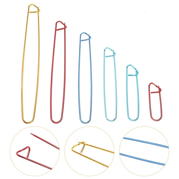 NICEXMAS Sweater Closure Clips Multi Colored Aluminium 12Pcs 0.98*7.87in