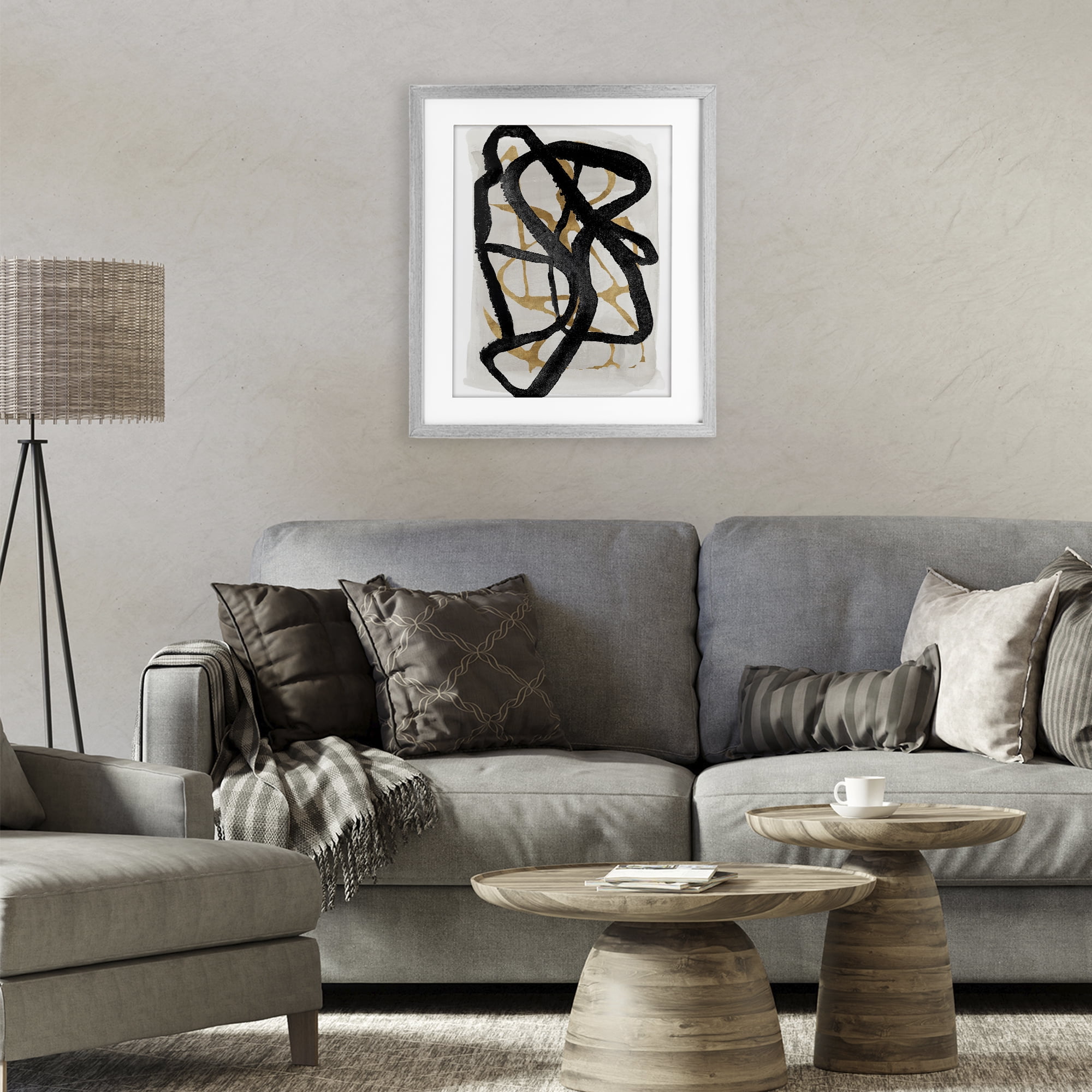 Stupell Industries Expressive Hindsight in Black Gray Framed Print Under Glass, design by Lucille Price