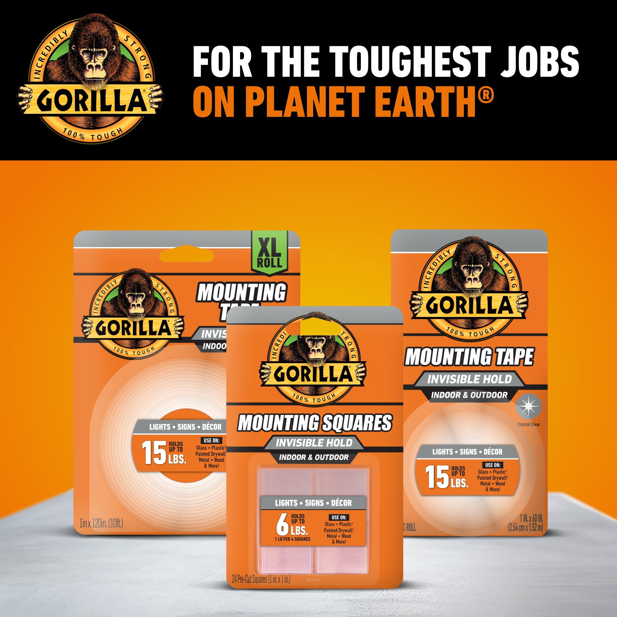 Gorilla Clear Mounting Squares