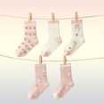 thumbnail image 3 of Balabala Girls Cotton Blend Crew Socks, 5-Pack Cute Ruffle Animal Socks, Soft Stretch School Socks for All-Season Wear (4–14 Years), 3 of 6
