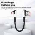 thumbnail image 4 of Cable USB de 6 A, tipo C a tipo C, 0,5 m, corto, acodado, carga rápida, datos, batería externa para iPhone 15, 4 of 5
