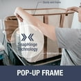 thumbnail image 4 of CleverMade Collapsible Fabric Laundry Hamper Premium, Cream Herringbone, 2 Pack, 4 of 7
