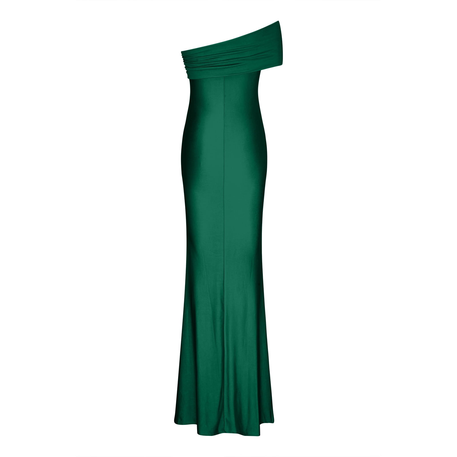 Hvot&aat One Shoulder Formal Dresses for Women Sexy Elegant Evening Gowns Split Thigh Bodycon Maxi Wedding Guest Dresses