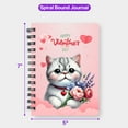 thumbnail image 5 of Happy Valentine's Day Exotic Shorthair holding flowers Spiral Bound Journal Cat Lover Kitten Owner Gifts 5x7in Spiral Notebook - 3005, 5 of 5