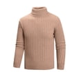 thumbnail image 5 of Men's Turtleneck Sweater Slim Fit Knitted Pullover Classic Solid Color Lightweight Top Spring Fall Winter Business Casual Layering Wear M, 5 of 6