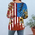 thumbnail image 7 of JOANKDMI Women's American Flag Shirts 3/4 Sleeve 4th of July Independence Day Crew Neck Tops Patriotic Holiday Festival Fashion T Shirts, 7 of 7
