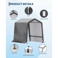 thumbnail image 2 of Ourlova Abri de Rangement Extérieur Robuste 6 X 6 Pi avec Porte Enroulable – Abri Portable Imperméable pour Motocyclette, Outils et Équipement, Cadre en Acier Résistant à la Rouille, 2 of 6