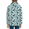 thumbnail image 6 of Picia Penguins Whales for Boys Fashion Full-zip Hoodies & Sweatshirts with Kangaroo Pocket,Zip-up Hooded Sweatshirt for Kid, Moisture Wicking & Breathable-Medium, 6 of 6