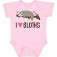 thumbnail image 3 of Inktastic I Love Sloths Girls Baby Bodysuit, 3 of 5
