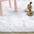 thumbnail image 3 of Softlife Stylish Soft Shaggy Velvet Carpet for Living Room Bedroom, Fluffy Area Rugs,3'x5',White, 3 of 6