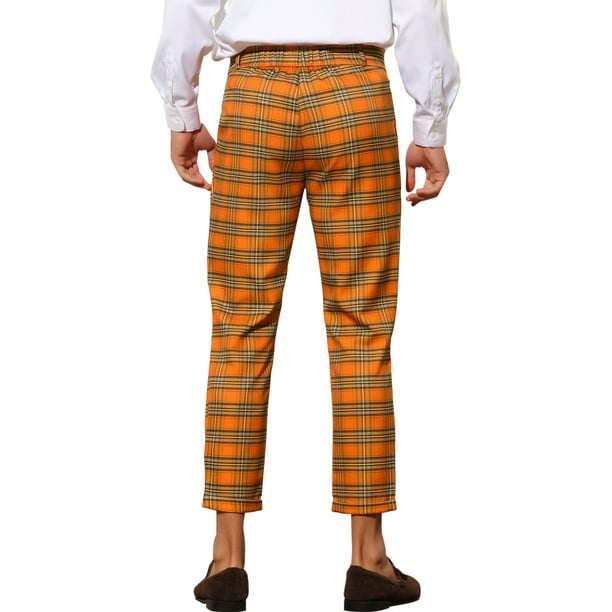 Plaid ankle hotsell pants mens