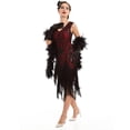 thumbnail image 4 of PrettyGuide Women's 1920s Flapper Dress Vintage Swing Fringed Gatsby Roaring 20s Dress, Small, 4 of 7