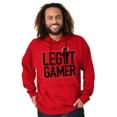 thumbnail image 4 of Legit Gamer Video Games Nerdy Geeky Men's Big & Tall Graphic Hoodie Brisco Brands 5X, 4 of 4