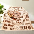 thumbnail image 3 of Wedding Anniversary Blanket 1 Year for Women Men - Happy 1st Anniversary 50"" X 60"" Soft Throw Blanket - Romantic Gift for Couple Wife Husband, 3 of 5