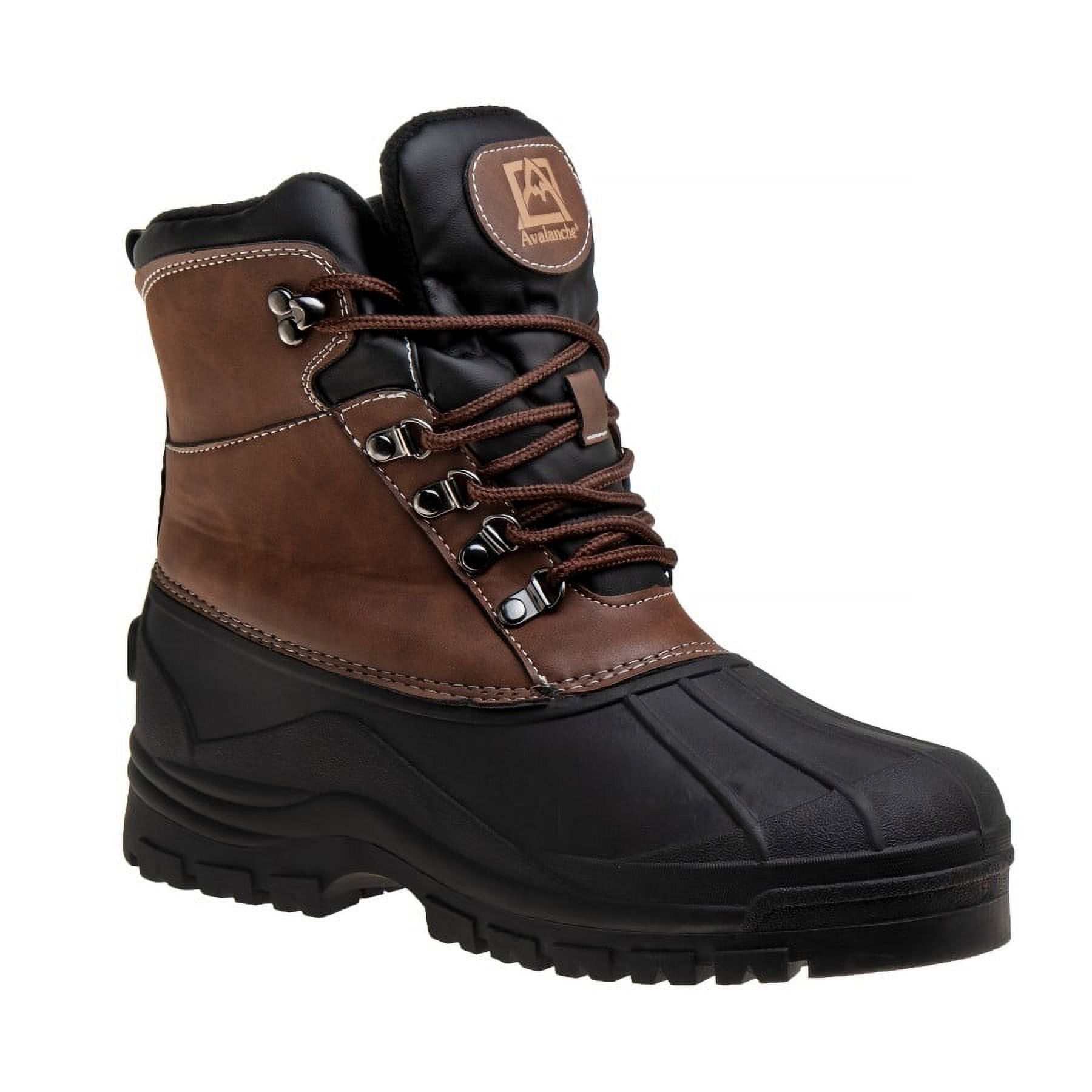 Avalanche Adult  Men Waterproof Snow Boots - Brown/Black, 9