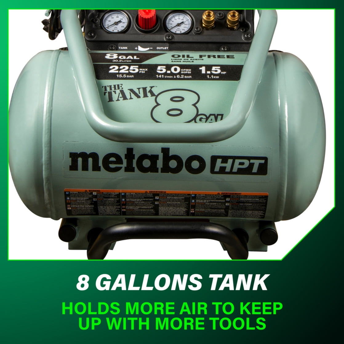 Metabo HPT 8-Gal Air Compressor for Garage, 225 PSI, EC1315S