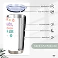 thumbnail image 4 of Stainless Steel Insulated Tumbler with Lid, Funny Mom Quote Text Design, White Background, Double Wall Hot Cold Cup, 4 of 9