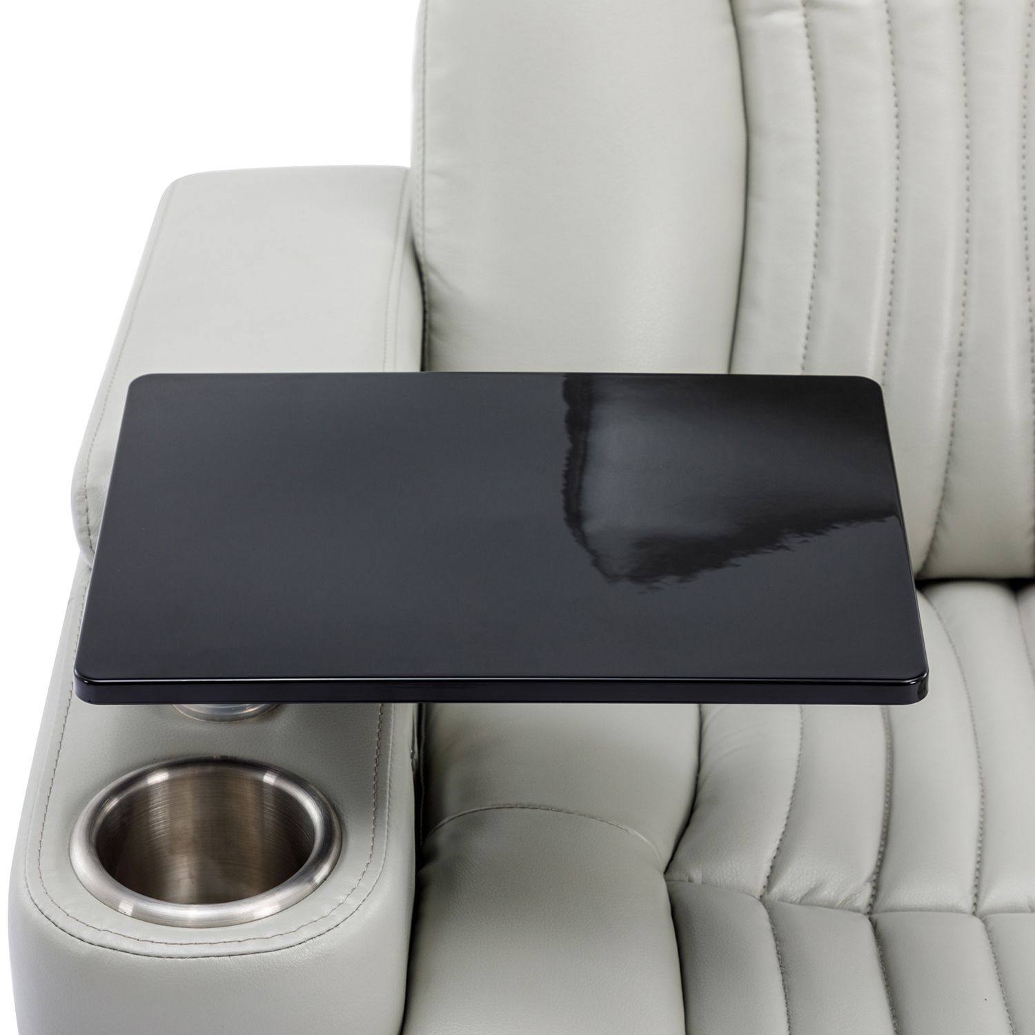 Kadyn 270° Power Swivel Rocker Recliner, PU Leather Recliner Chair with LED Light Strip, Cup Holder and 360° Swivel Tray Table, Modern Power Swivel Recliner with Cell Phone Holder, Grey Kadyn 270° Power Swivel Rocker Recliner, PU Leather Recliner Chair with LED Light Strip, Cup Holder and 360° Swivel Tray Table, Modern Power Swivel Recliner with Cell Phone Holder, Grey