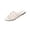 White, variant on Womens White Braided Flat Sandals Slip On Open Toe Summer Casual Comfort Slide Sandals PU Faux Leather Beach Vacation,Size 8.5