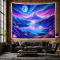 thumbnail image 6 of Framed Cute Animals with Fantastical Towering Sharply, Dreamy Illustration for Nature Lovers, Aesthetic Wall Decor, Halloween Gift, Tapestry Wall Hanging for Dorm and Living Room, 6 of 7
