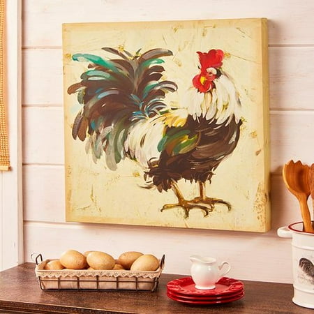 Farm Animal Canvas Wall Art-Rooster - Walmart.com
