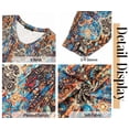 thumbnail image 5 of Fantaslook 3/4 Length Sleeve Womens Tops Dressy Casual Boho Blouses V Neck Pleated Tunic Tops Work Shirts, 5 of 8