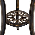 thumbnail image 4 of Topeakmart 3-Piece Cast Aluminum Patio Bistro Table Set Outdoor Furniture, Bronze, 4 of 13