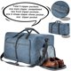 thumbnail image 4 of Bolsa de viaje Vomgomfom 85 L con compartimento para zapatos, color azul, 4 of 7