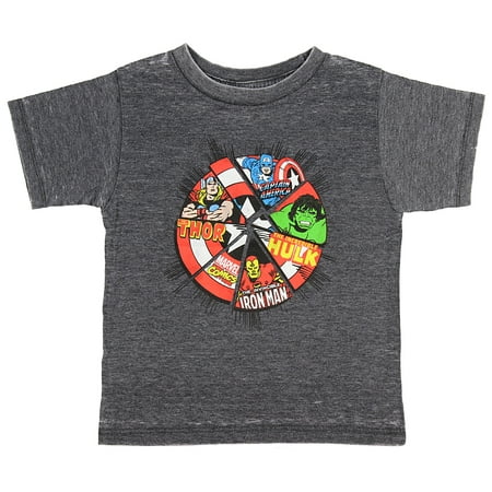 Marvel Comics The Avengers Superhero Power Shield Toddler Boys T-Shirt